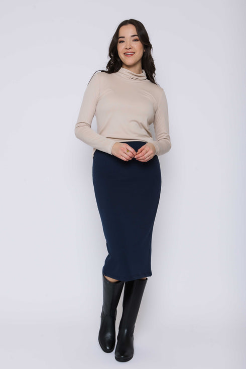 Erin-Luxe Fleece Midi Skirt